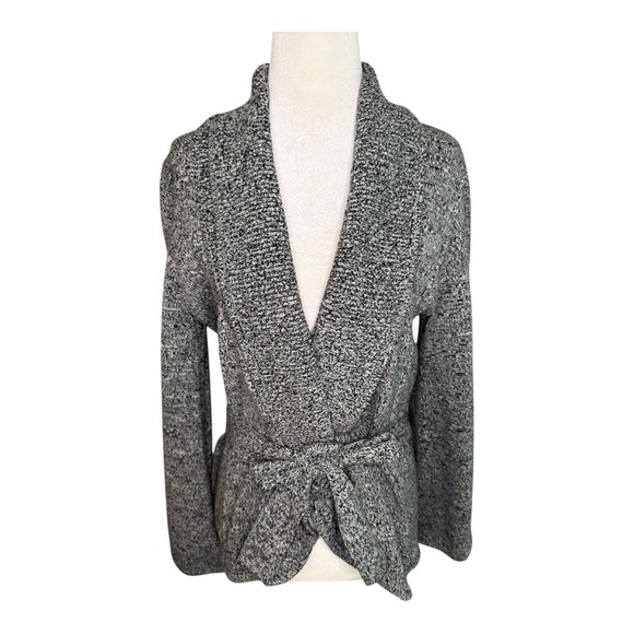 INC International Concepts Petite Cardigan Sweater‎ Tie Front Gray M - Picture 1 of 7